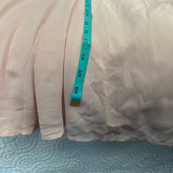 Lulu's Pink Ruched Wrap Gown with V-Neck - Picture 10 of 16